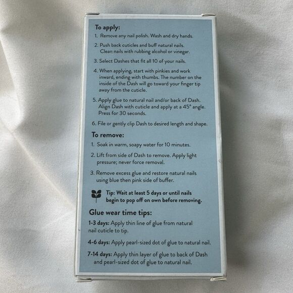 Red Aspen Press On Nails Something Blue Tal Short Square Manicure Kit - Picture 4 of 4